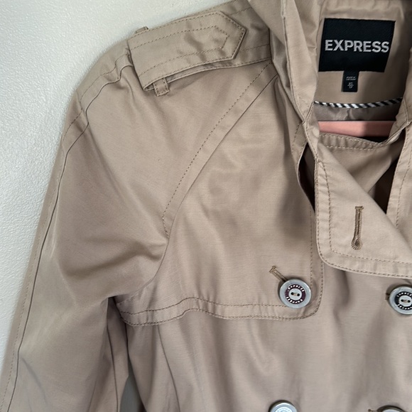 Express Double Breasted Trench Coat - Khaki - XS - Picture 6 of 15